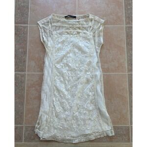 Zara Woman  Ivory  Knit Dress Size‎ S